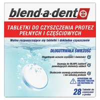 Blend-a-dent Long Freshness tabletki do czyszczenia protez pełnych i częściowych, 28 szt.