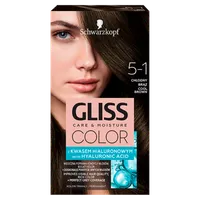 Schwarzkopf Gliss Color Farba do włosów nr 5-1 Chłodny brąz, 1 szt.