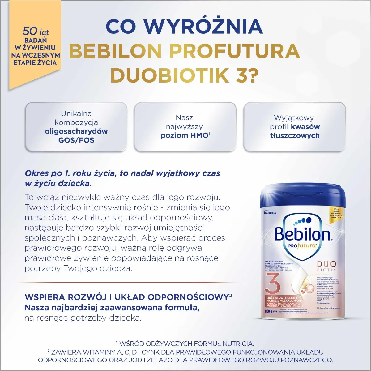 Bebilon Profutura Duo Biotik 3, mleko modyfikowane, po 1 roku, 800 g 