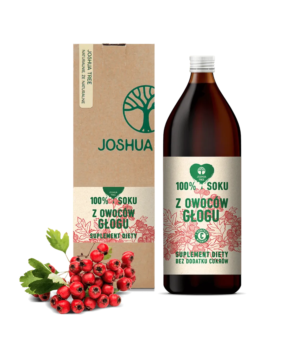 Joshua Tree sok z owoców głogu z dodatkiem witaminy C, suplement diety, 500 ml