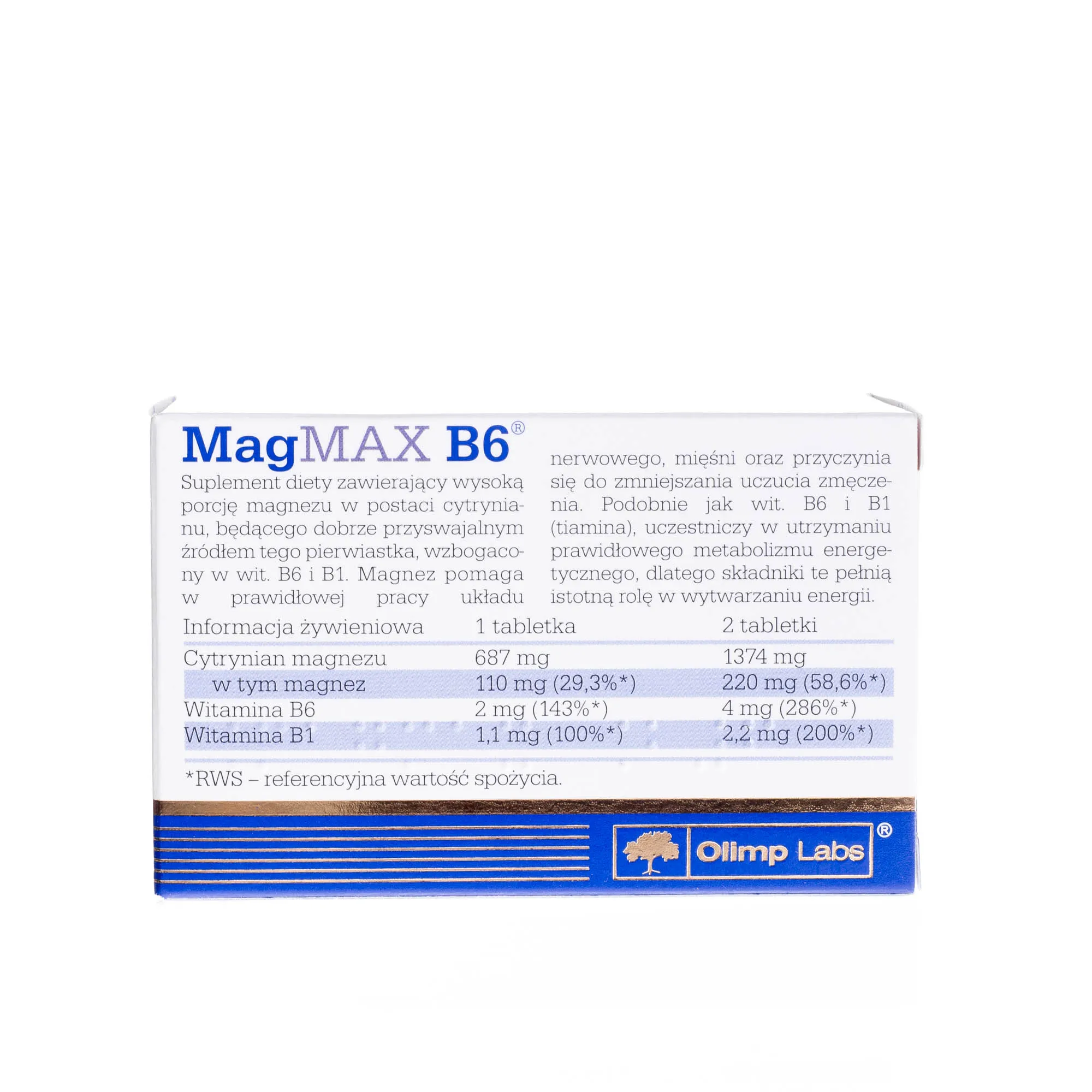 Olimp Magmax B6, suplement diety, 50 tabletek 
