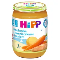 HiPP BIO od pokoleń obiadek marchewka z ziemniaczkami i łososiem po 5. miesiącu, 190 g