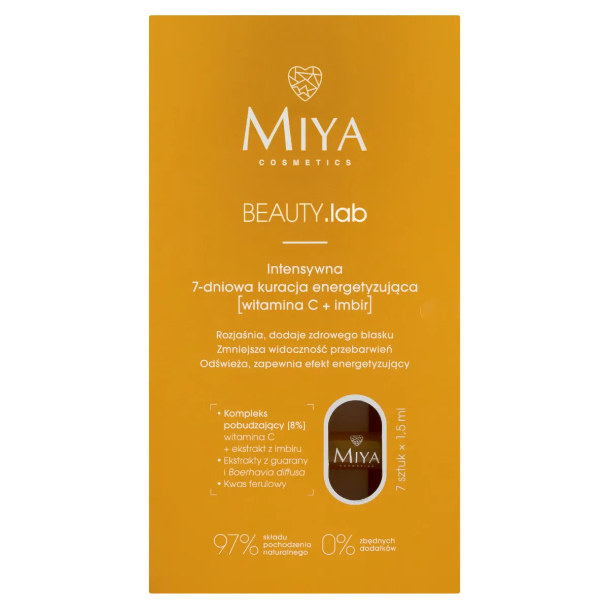 Miya Cosmetics Beauty.lab 7-dniowa kuracja energetyzująca, 7 x 1,5 ml