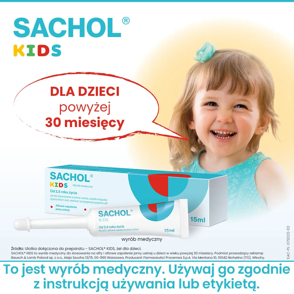 Sachol Kids, żel, 15 ml 