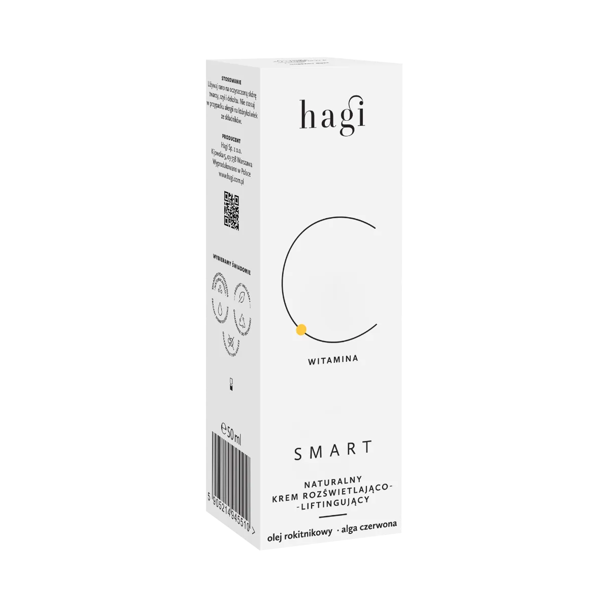 Hagi Smart C naturalny krem rozświetlająco-liftingujący z witaminą C, 50 ml 