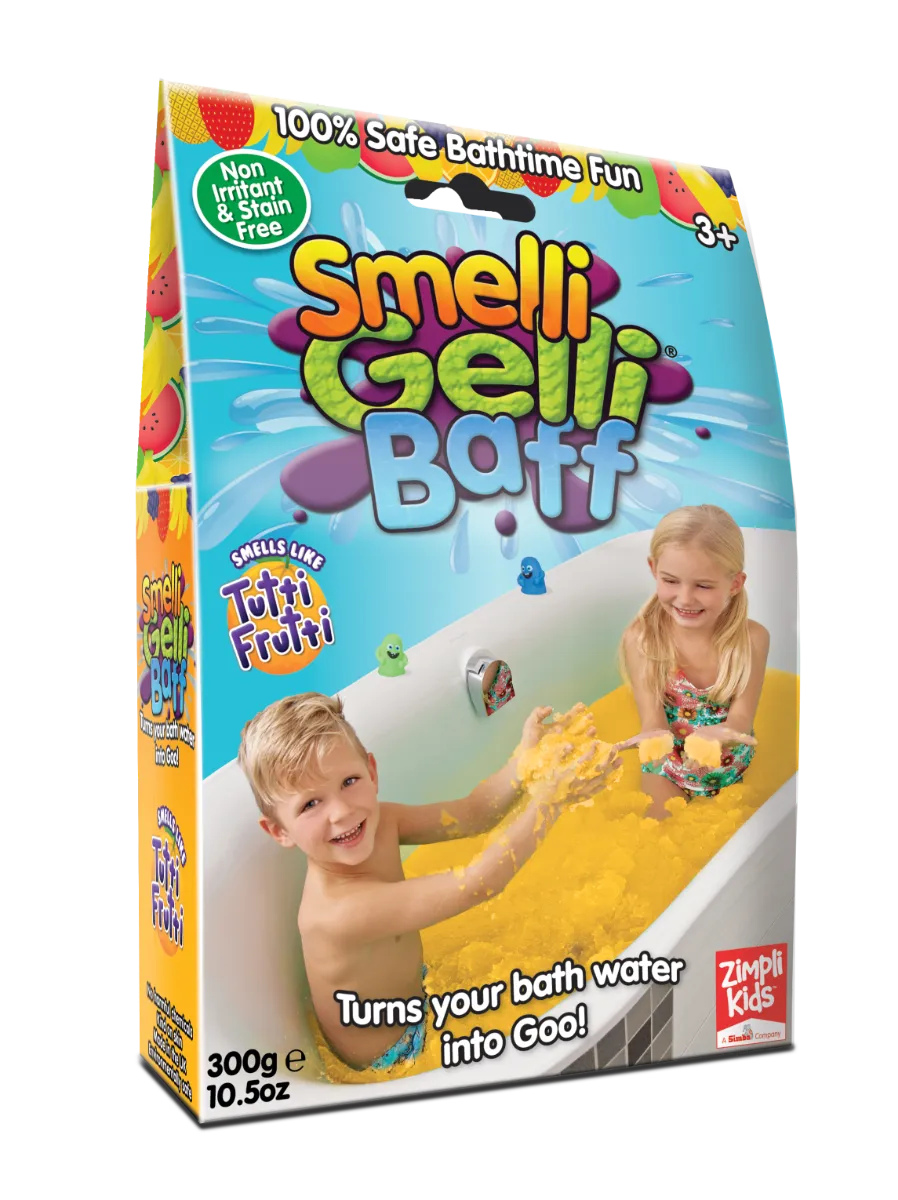 Zimpli Kids Smelli Gelli Baff Magiczny proszek do kąpieli Tutti Frutti, 300 g