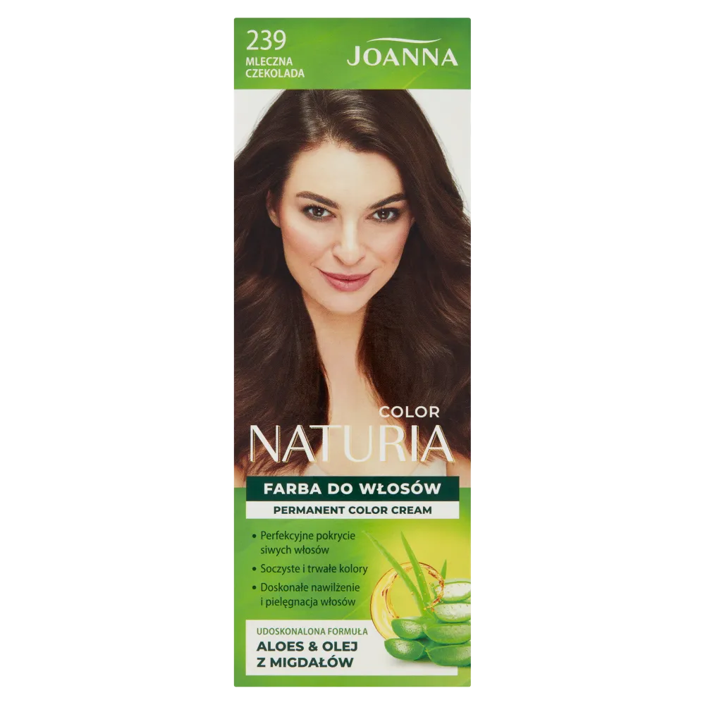 Joanna Naturia Color Farba do włosów nr 239 Mleczna Czekolada, utleniacz 60 g + farba 40 g