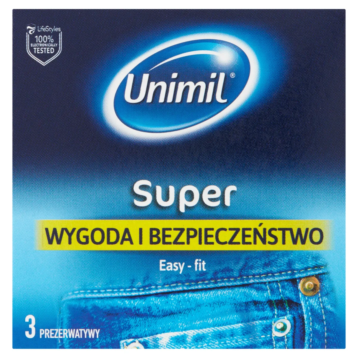 Unimil Super lateksowe prezerwatywy, 3 szt.