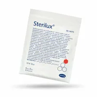 Sterilux, kompresy z gazy bawełnianej, jałowe, 17-nitkowe, 12 warstw, 5 cm x 5 cm, 3 sztuki