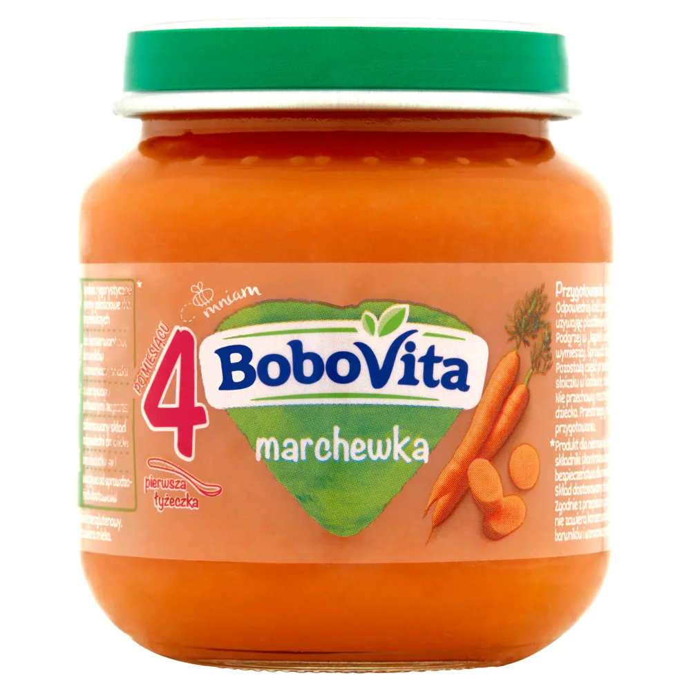BoboVita marchewka dla niemowląt po 4 miesiącu życia, 125 g 