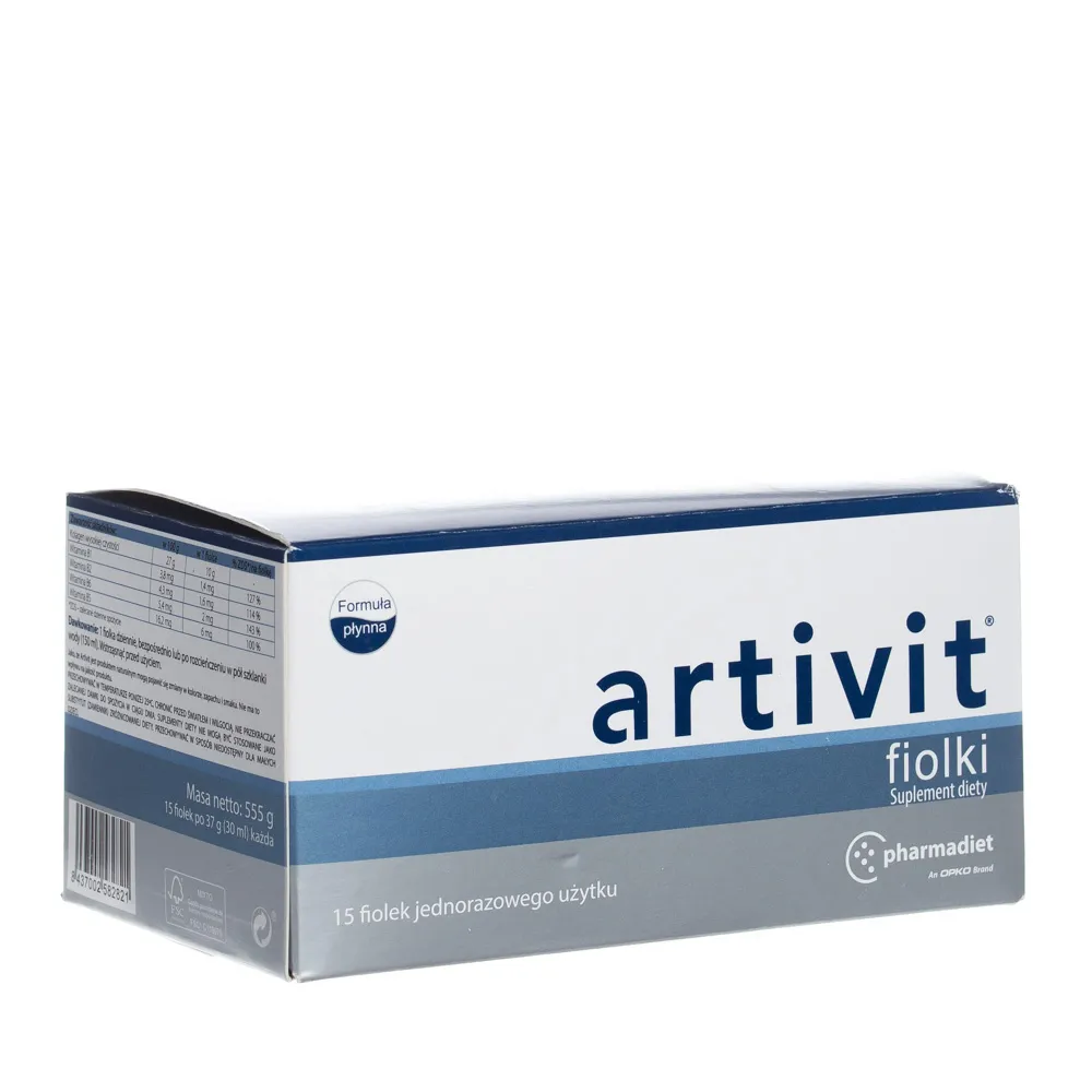 Artivit, suplement diety, 15 fiolek jednorazowego użytku