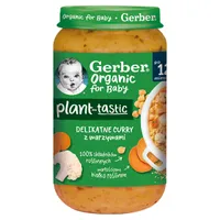Gerber  Organic Plant-tastic delikatne curry z warzywami dla niemowląt, 250 g