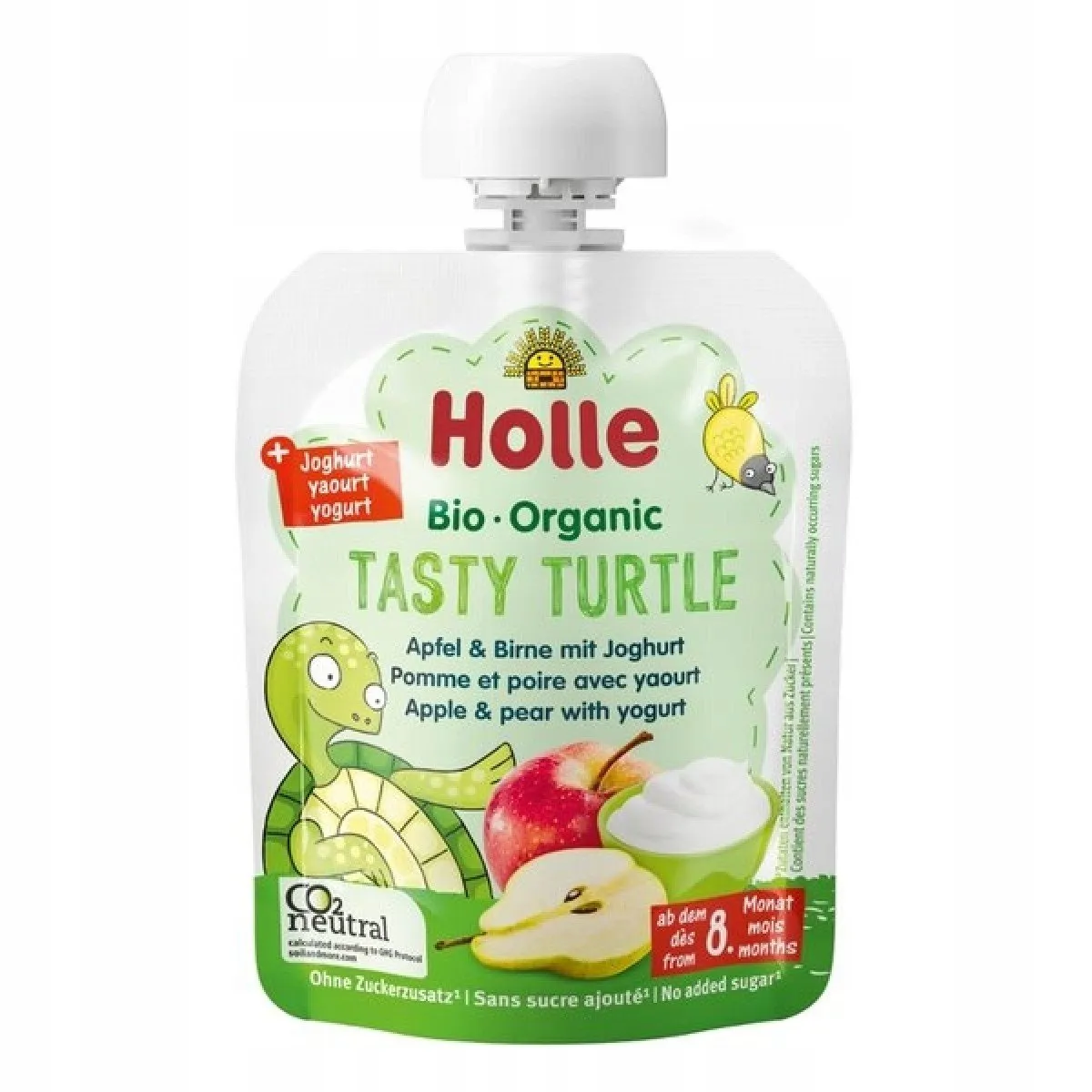 Holle BIO mus owocowy z jogurtem Smaczny żółwik, 85 g