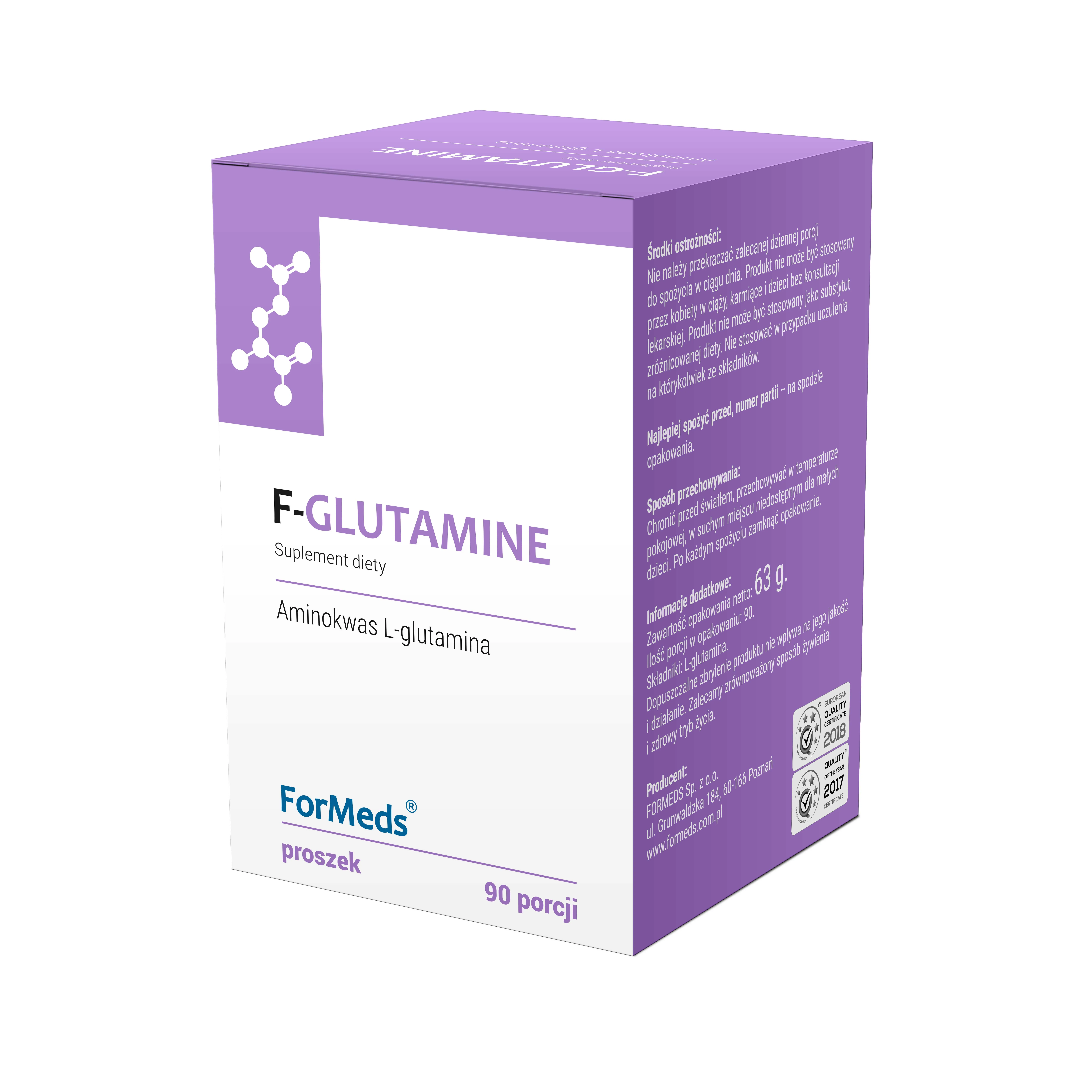 ForMeds F-Glutamine, suplement diety, proszek, 90 porcji