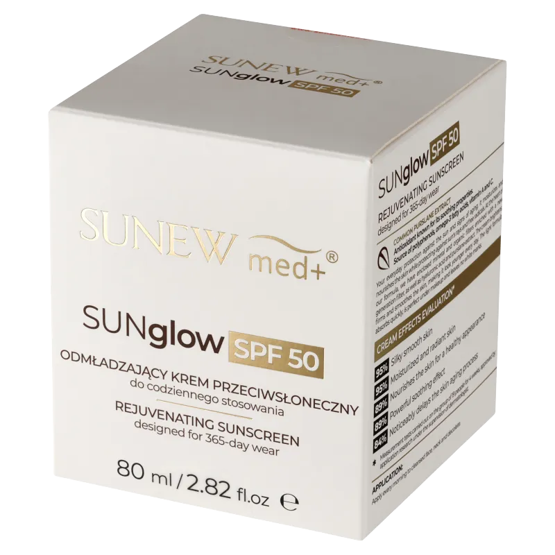 SunewMed+ Sunglow SPF 50 Odmładzający krem przeciwsłoneczny, 80 ml