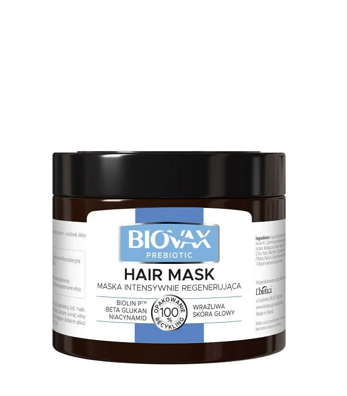 Biovax Prebiotic, maska do włosów intensywnie regenerująca, 250 ml