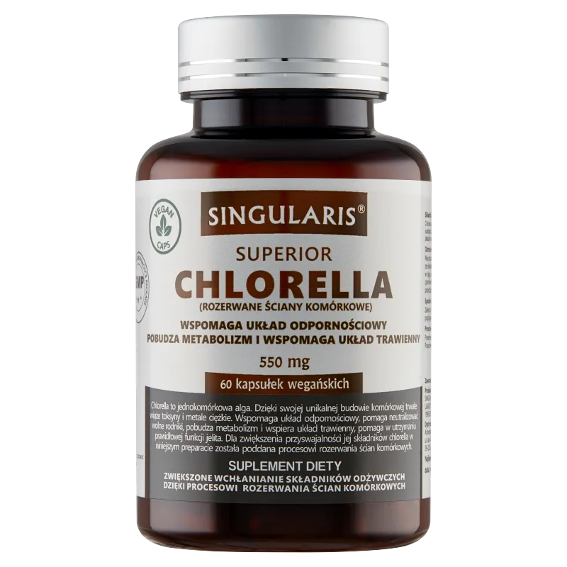 Singularis Superior Chlorella, 550 mg, suplement diety, 60 kapsułek