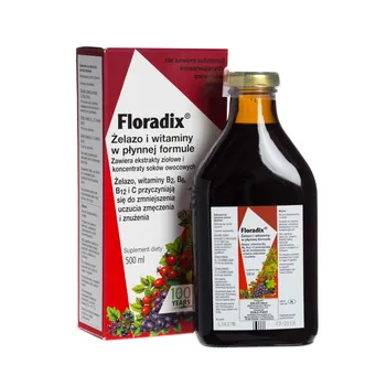 Floradix Żelazo i Witaminy, suplement diety, 500 ml 