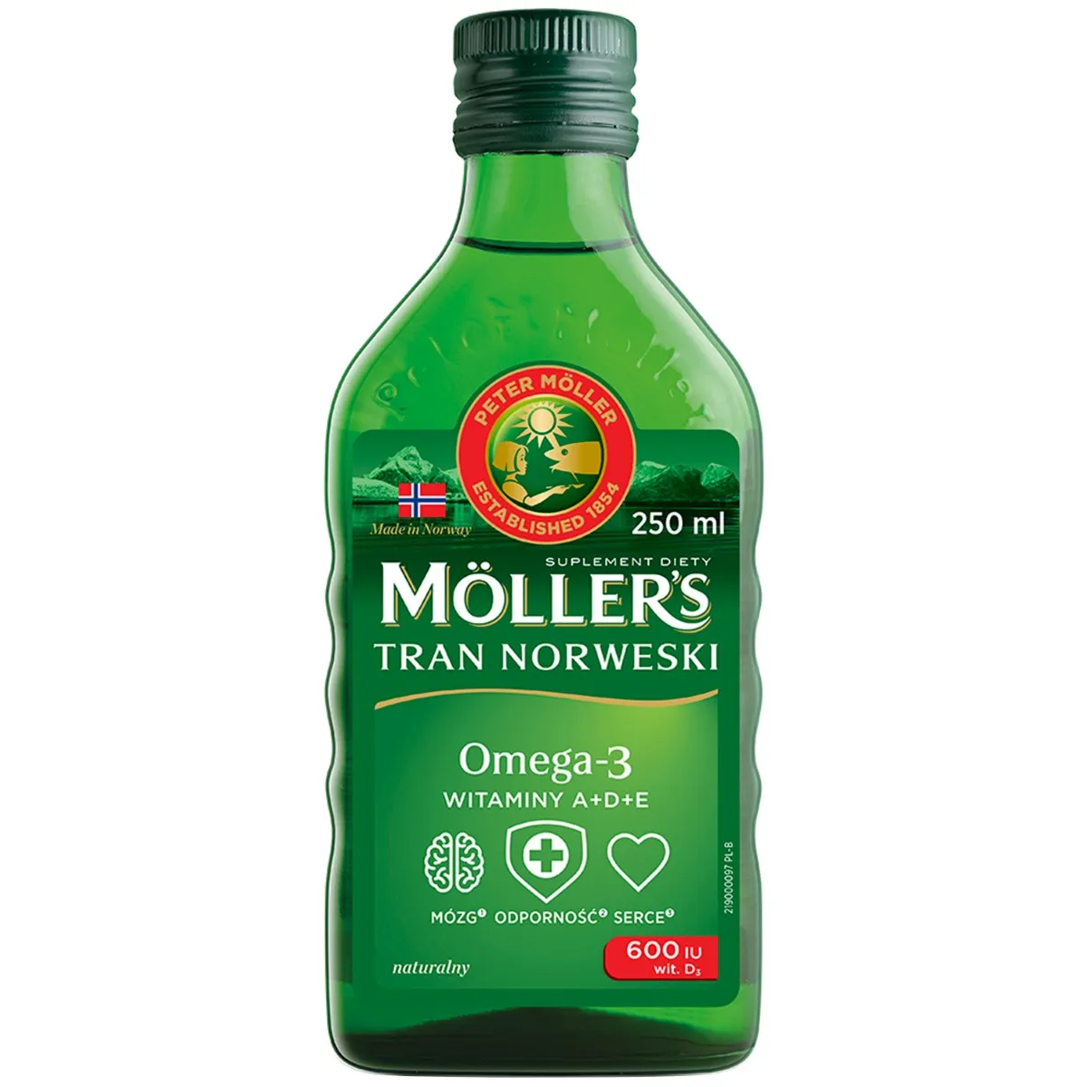 Moller's Tran Norweski Naturalny, suplement diety, 250 ml