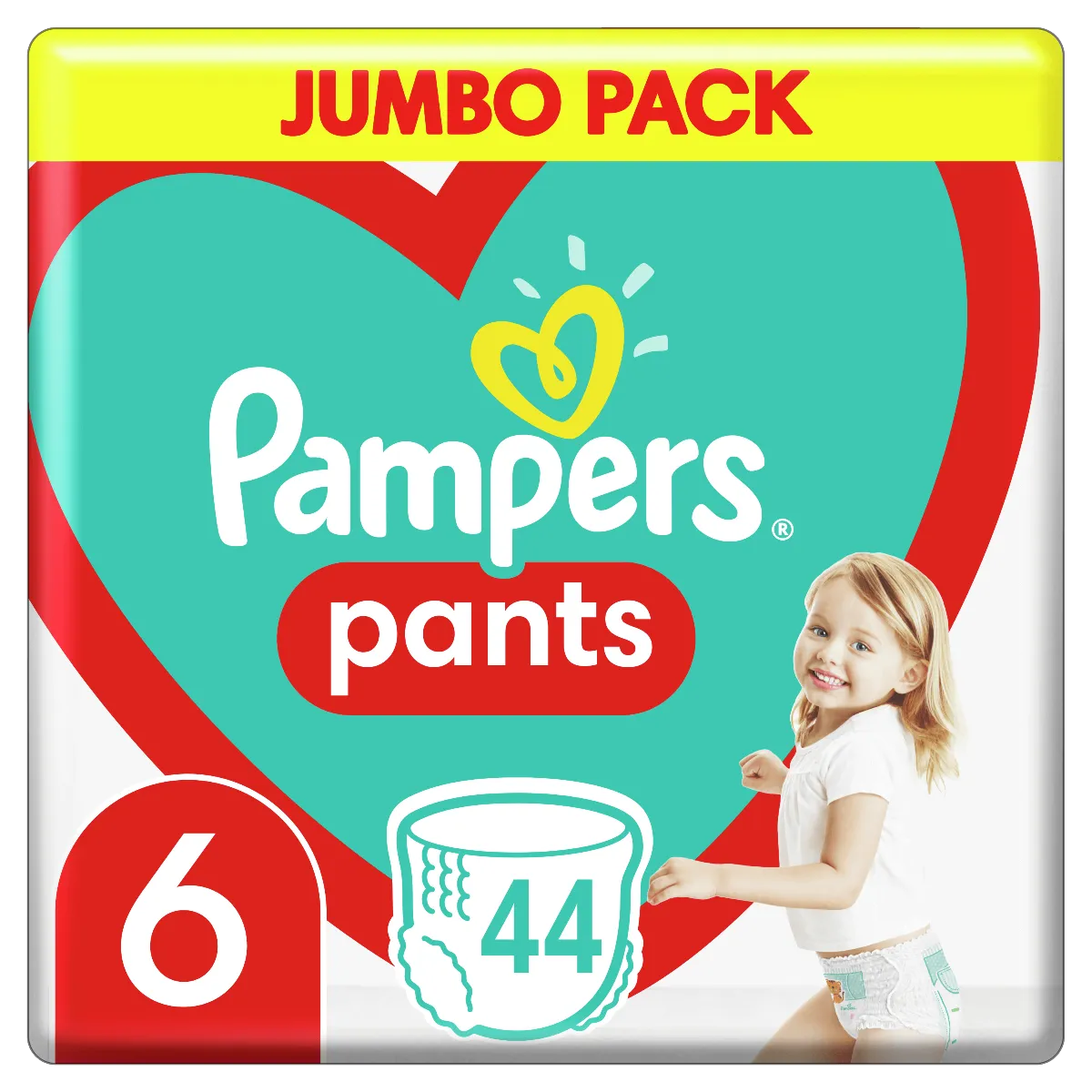 Pampers Pants 6 (15kg+), pieluchomajtki, 44 sztuk 