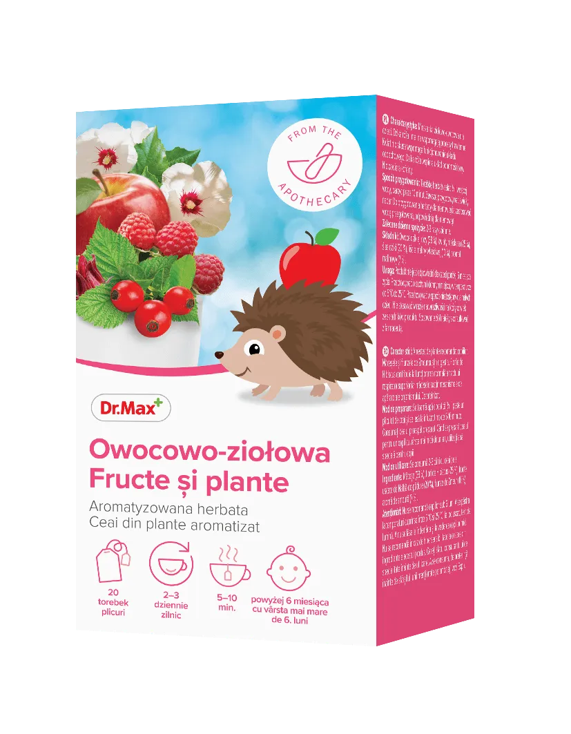 Herbata owocowo-ziołowa dla dzieci Dr.Max, 20 saszetek