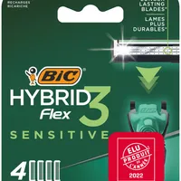 BiC Hybrid Flex 3 Sensitive wkłady do maszynki do golenia, 4 szt.