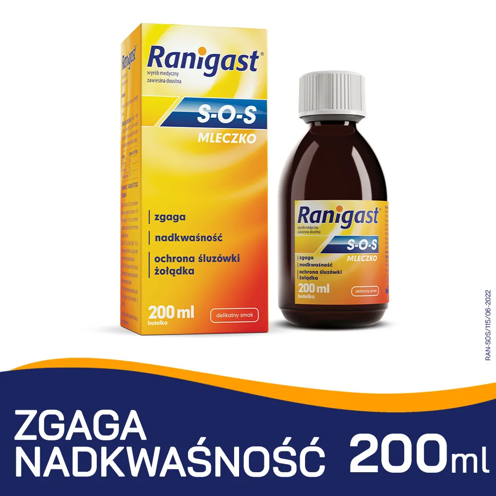 Ranigast S-O-S Mleczko, zawiesina doustna, 200 ml