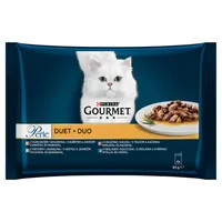 Purina Gourmet Perle Duo Duet Mięsny mokra karma dla kotów, 4 x 85 g