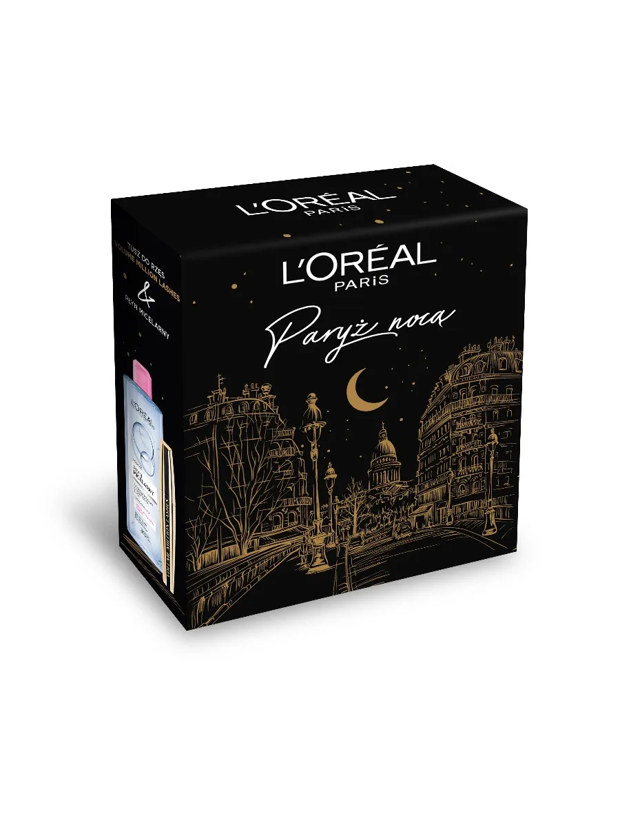 L'Oréal Paris Zestaw Paryż nocą, Mascara Volume Million Lashes +  Płyn micelarny, 10,5 ml + 400 ml