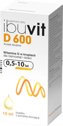 Ibuvit D 600, butelka z pompką, 10 ml