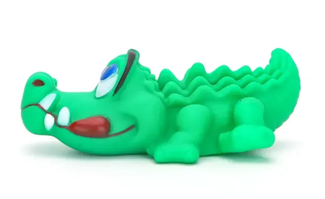 Nobleza piszcząca zabawka dla psa zielony krokodyl 14x8 cm, 1 szt. 
