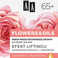 AA FLOWERS & OILS 65+  krem przeciwzmarszczkowy na dzień i na noc,  15 ml