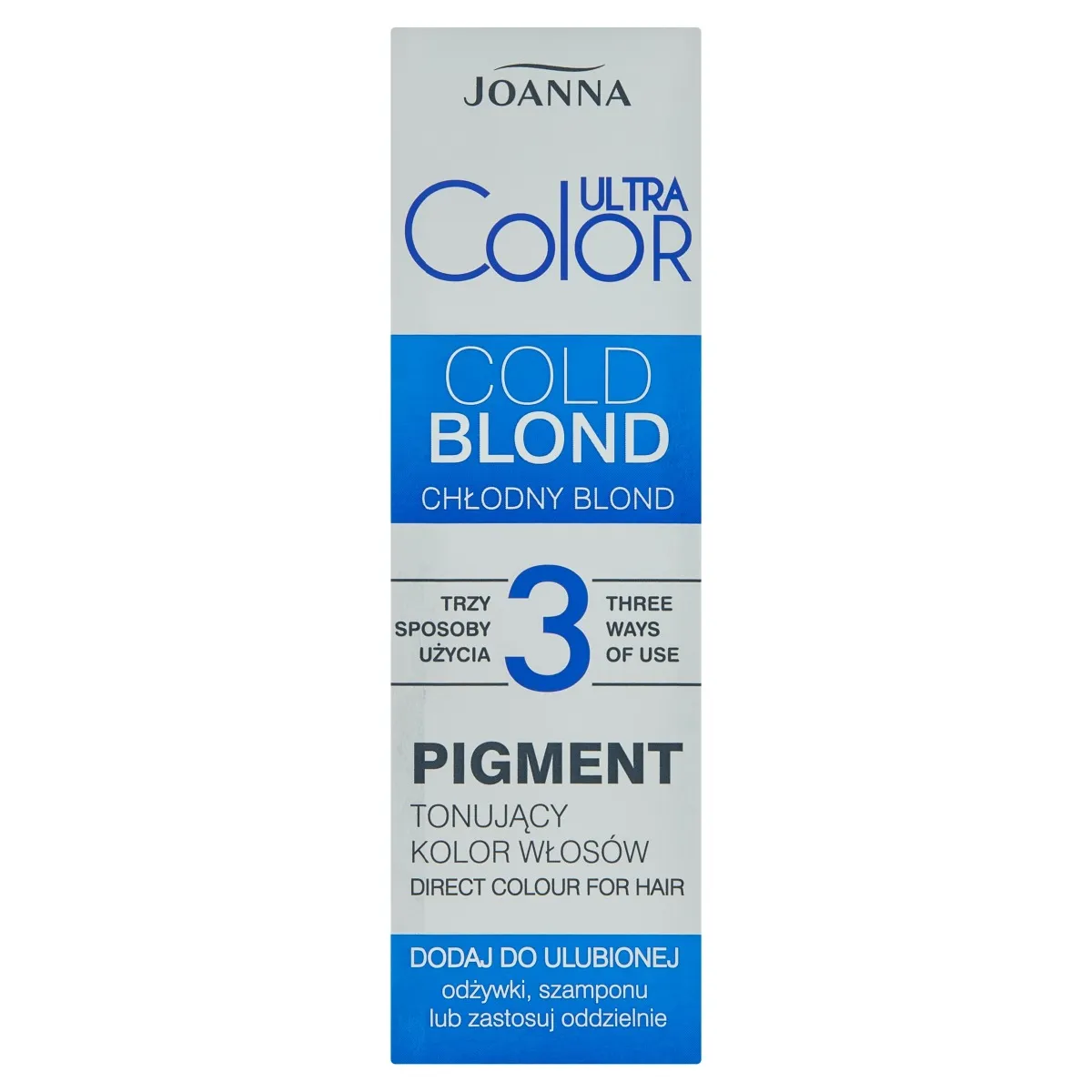 Joanna Ultra Color pigment tonujący kolor włosów chłodny blond, 100 ml 