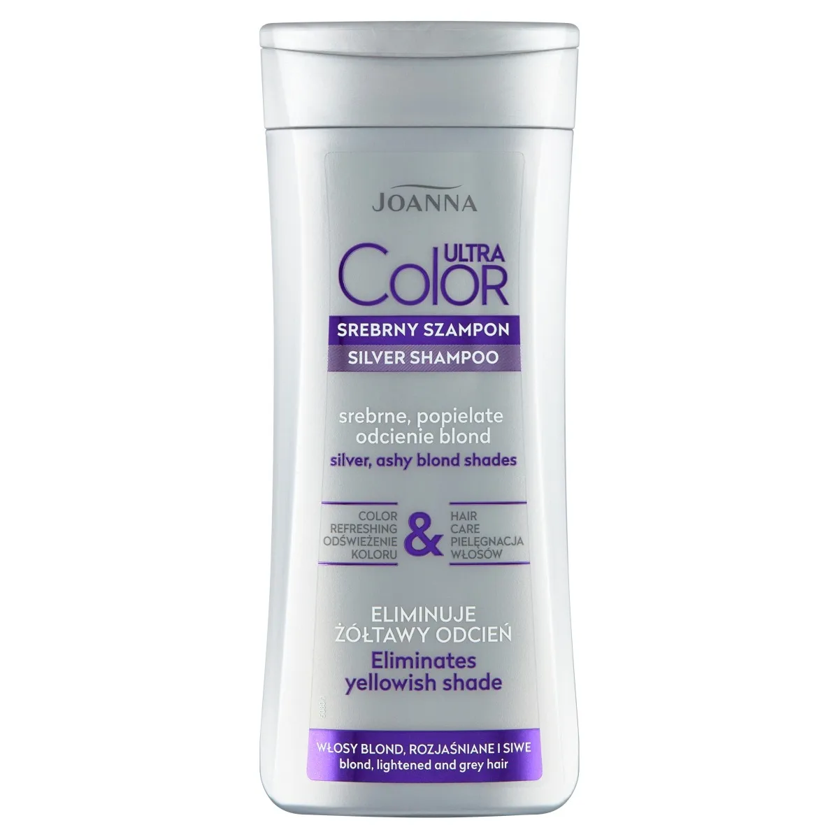 Joanna Ultra Color srebrny szampon, srebrne, popielate odcienie blond, 200 ml