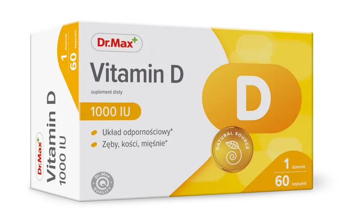 Vitamin D 1000 Dr.Max, suplement diety, 60 kapsułek