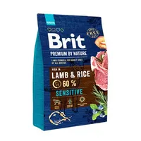 Brit Premium by Nature Adult Sensitive Lamb&Rice Sucha karma z jagnięciną i ryżem dla psa, 3 kg