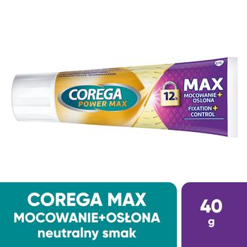 Corega Power Max, krem mocujący do protez zębowych, 40 g 