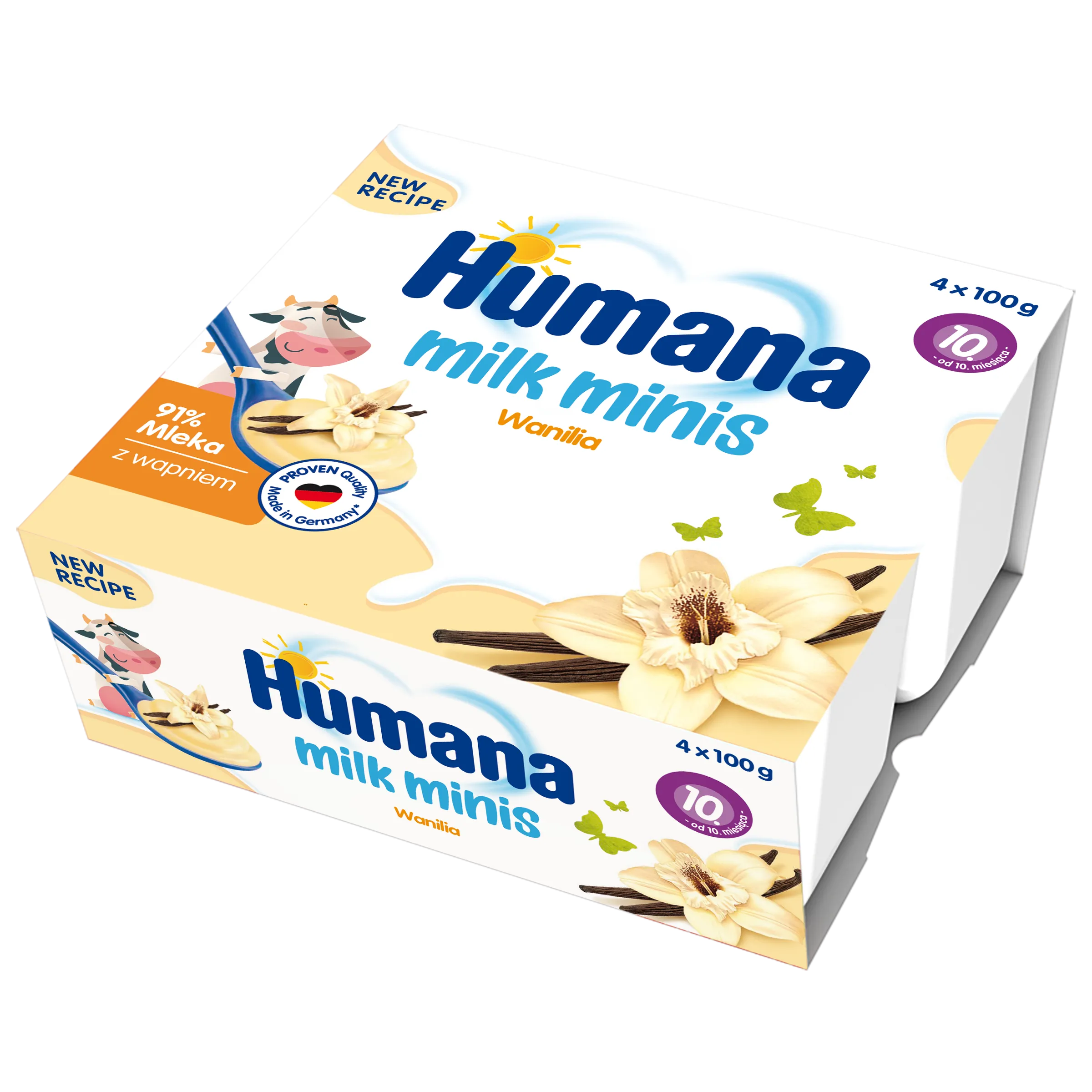 Humana Milk Minis budyń waniliowy 4x100 g
