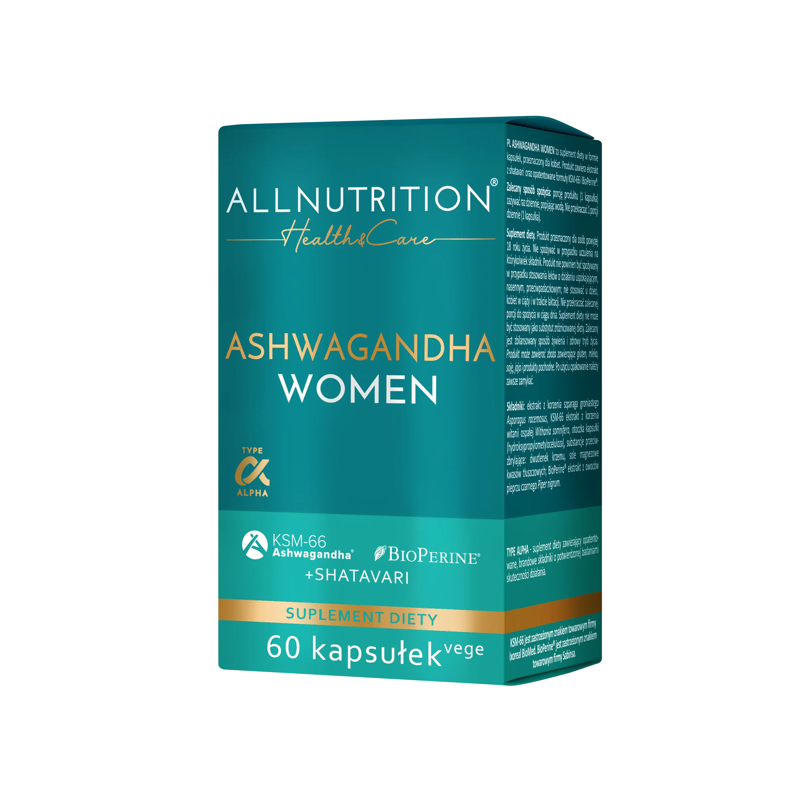 Allnutrition Health & Care Ashwagandha Women  60 kapsułek