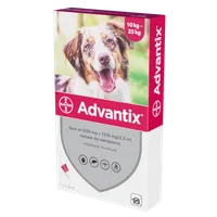 Advantix Spot-on Na Kleszcze i Pchły, (250 mg + 1250 mg)/2,5 ml, roztwór do nakrapiania dla psów 10 - 25 kg, 1 x 2,5 ml