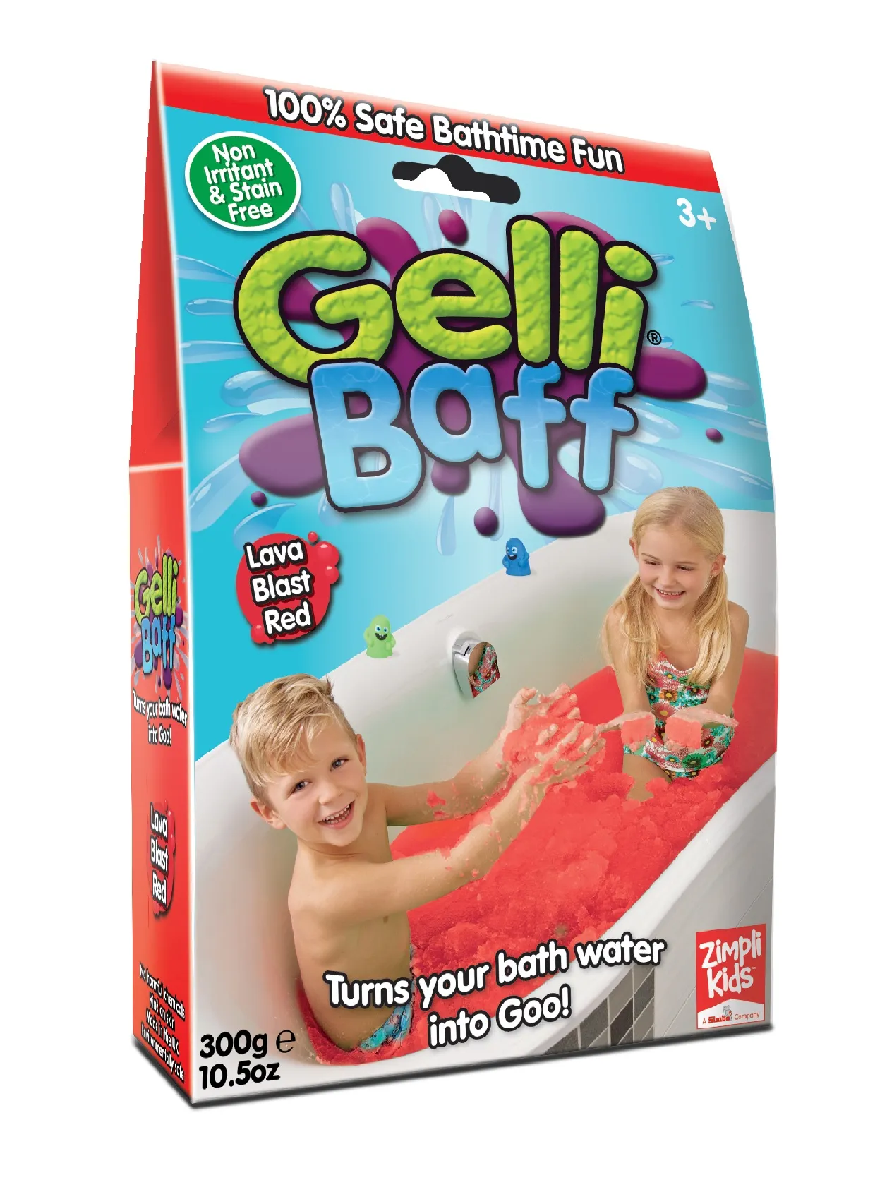 Zimpli Kids Gelli Baff Magiczny proszek do kąpieli Czerwony, 300 g