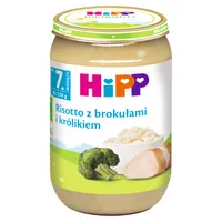 HiPP BIO od pokoleń obiadek risotto z brokułami i królikiem po 7. miesiącu, 220 g