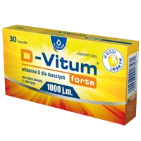 D-Vitum forte 1000 j.m., suplement diety, 30 kapsułek