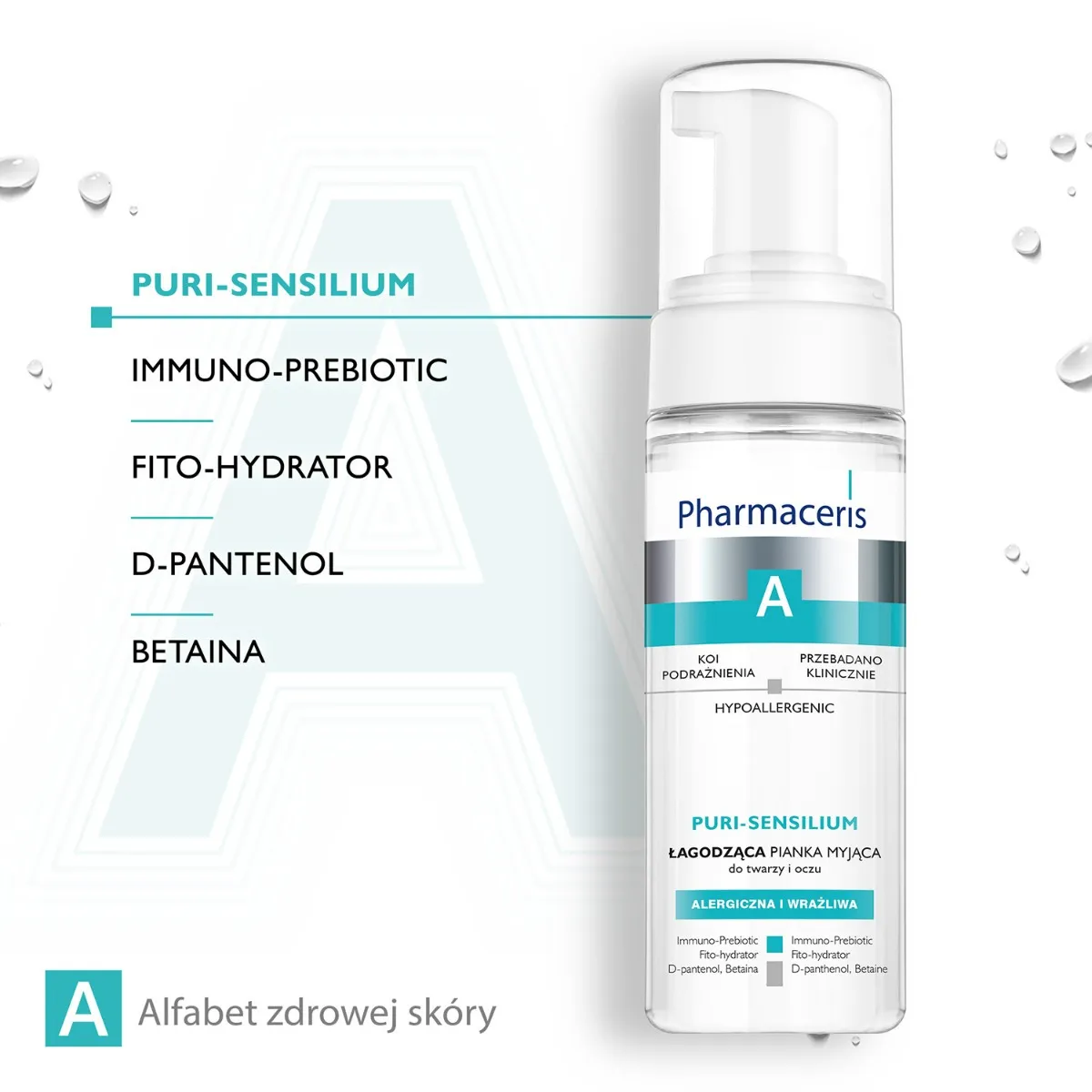 Pharmaceris A Puri-Sensilium łagodząca pianka myjąca do twarzy i oczu, 150 ml 