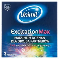 Unimil Excitation Max lateksowe prezerwatywy, 3 szt.