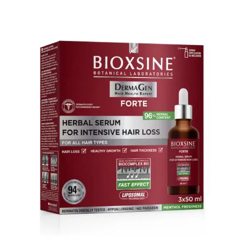Bioxsine, zestaw na intensywne wypadanie włosów Forte serum, 3x50ml