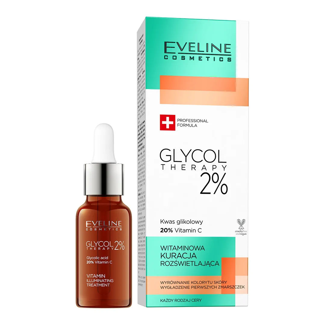 Eveline Cosmetics Glycol Therapy witaminowa kuracja rozświetlająca 2%, 18 ml