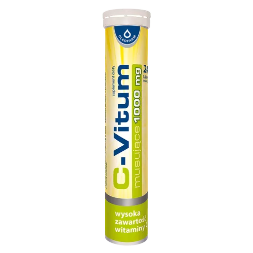 Oleofarm C-Vitum musujące 1000 mg, suplement diety, 24 tabletki musujące