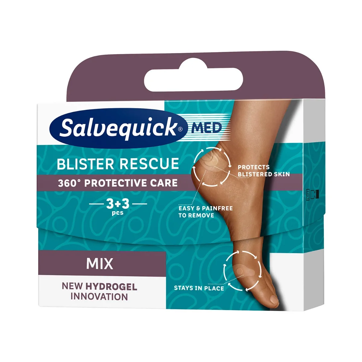 Salvequick Med Blister Rescue plastry na pęcherze, 6 sztuk