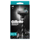 Gillette Mach3 Charcoal Maszynka do golenia z 2 wymiennymi ostrzami dla mężczyzn, 1 szt.
